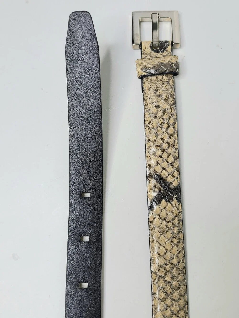 Ann Taylor Snakeskin Italian Genuine Leather Vintage Belt